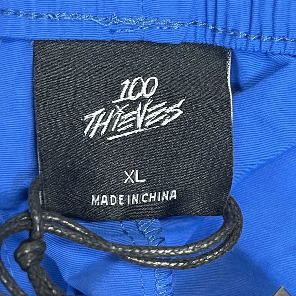 100 Thieves Short Mens XL Blue Foundations Nylon Athletic Lineless Elastic Waist